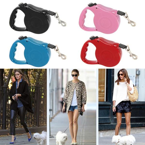 

retractable dog leash extending puppy walking leads for dogs cats collars & leashes