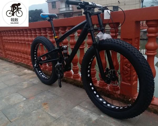 

kalosse m310 fat bike 26*4.0 inch snow full suspension bicycle mountain 24 speed 26er bikes