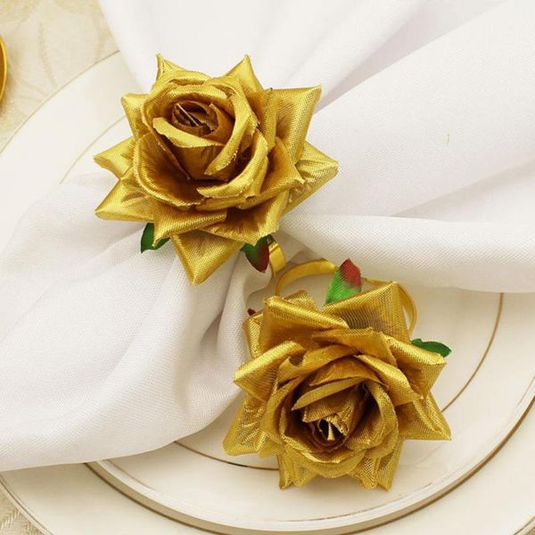 

napkin rings excellent workmanship 3 colors creative rose shape clip for banquet
