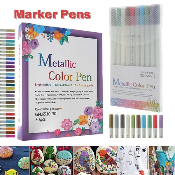 

gift sets acrylic shell art paint marker pens set ceramic graffiti painting po signature pen school student supplies for artist