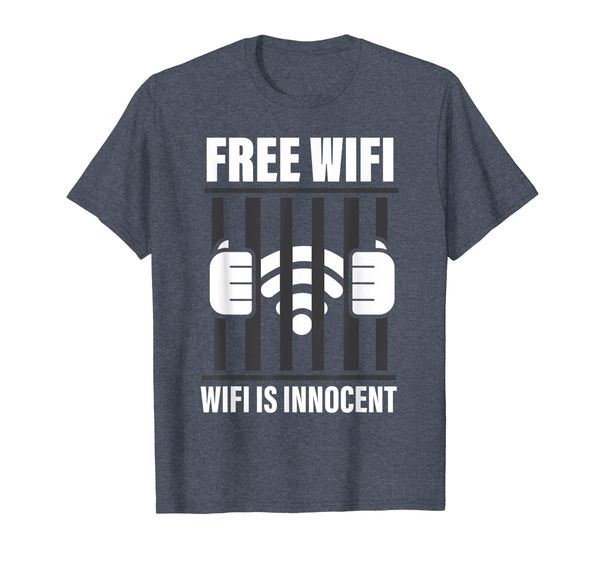 

wifi is innocent t-shirt computer nerd wireless gift, White;black