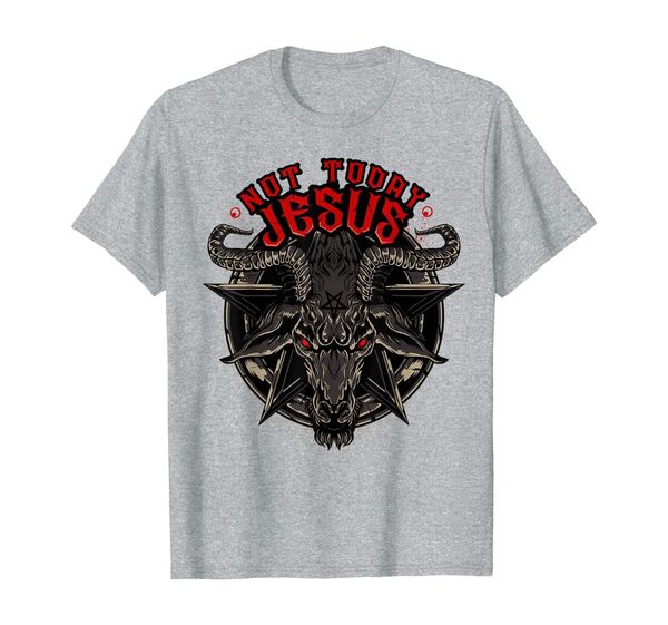 

not today jesus t-shirt funny satanic athesist tees, White;black