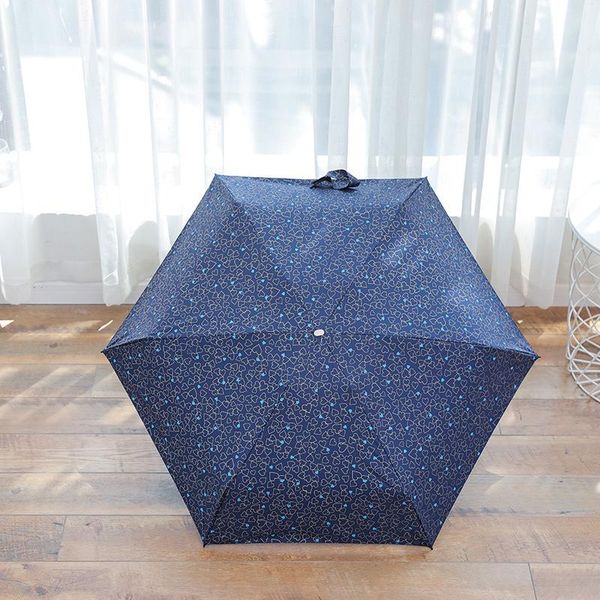 

umbrellas blue five-fold umbrella sun mini black anti-ultraviolet uv pocket s527