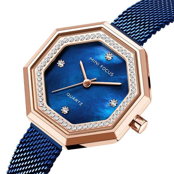 

wristwatches luxury crystal watch women waterproof blue steel strap ladies wrist watches brand bracelet clock whatches relogio feminino, Slivery;brown