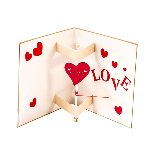 

greeting cards rotatable 3d wedding invitations gift valentines envelope congratulation anniversary for love 1pcs
