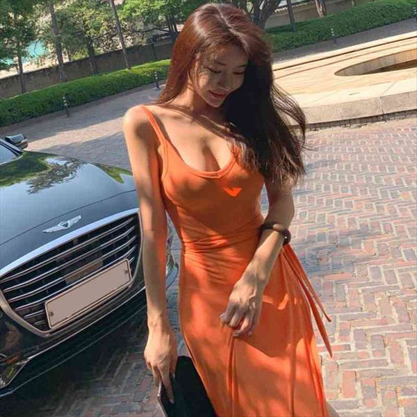 

womengaga temperament korean clothing camisole womens dress irregular loose cotton casual tank long for women mzca, Black;gray
