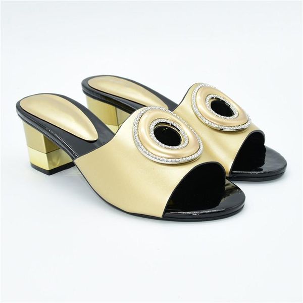 

dress shoes fashion gold color wedding for women summer high heeled african special materials heels 8 cm, Black