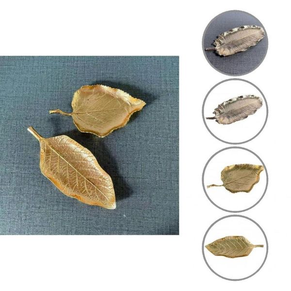

dishes & plates beautiful fruit plate durable serving platter fine workmanship anti-rust leaf shape vanity storage tray