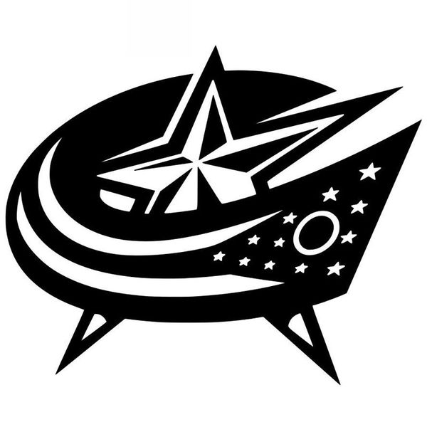 

star logo fashion applique car window decoration personality waterproof applique black/white, 17cm*14cm
