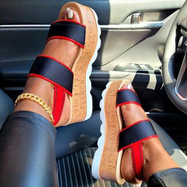 

sandals wholesale black white big 36-43 female summer platform ins women fashion sadalias femininas zapatos de mujer plataforma