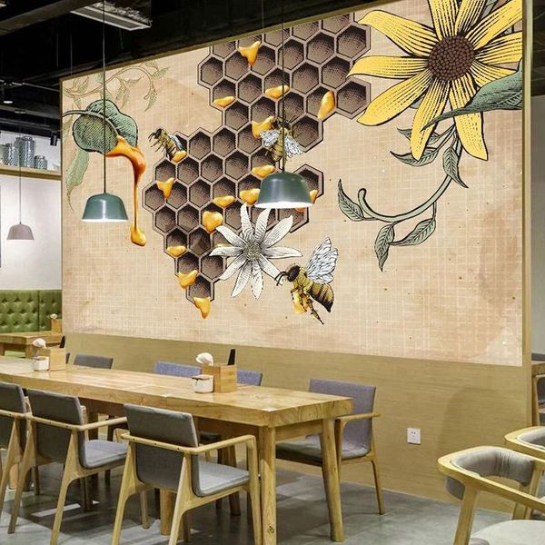 

wallpapers restaurant decorative wallpaper designs dining coffee shop el mural background waterproof durable any size papel de pared