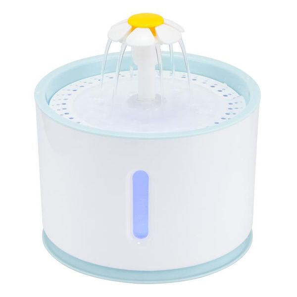 

cat bowls & feeders 2.4l automatic water fountain led electric mute feeder usb dog pet drinker bowl drinking dispenser for