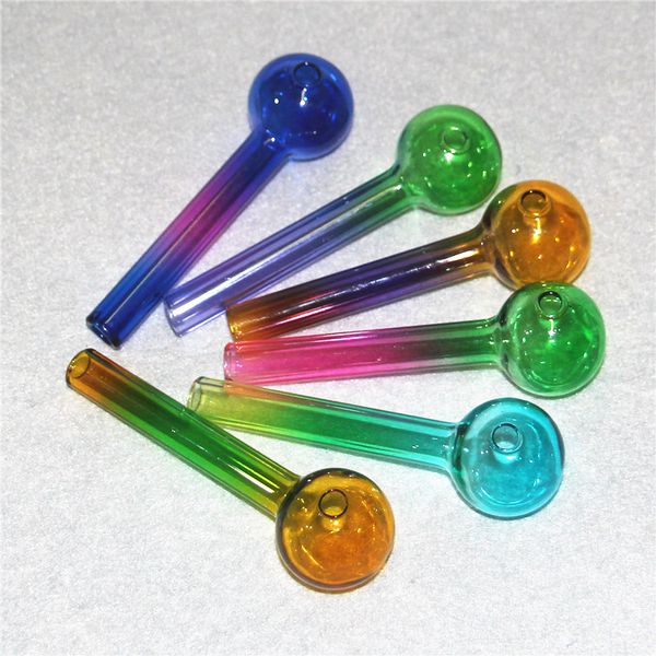 Colorful Great Pyrex Glass Oil Burner Tubi spessi dab rig in vetro pipa ad acqua raccoglitori di cenere strumenti dabber