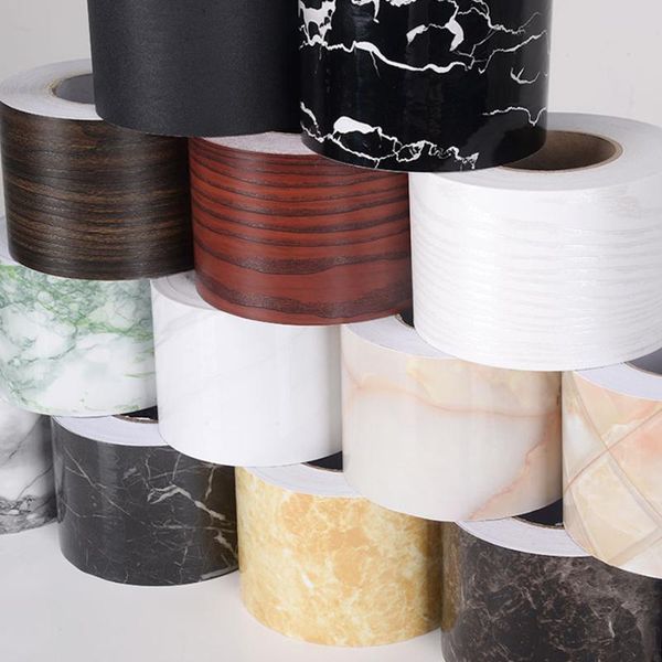 

wallpapers wood self adhesive window decal living room floor border skirting contact paper waterproof waist line wallpaper home improvement