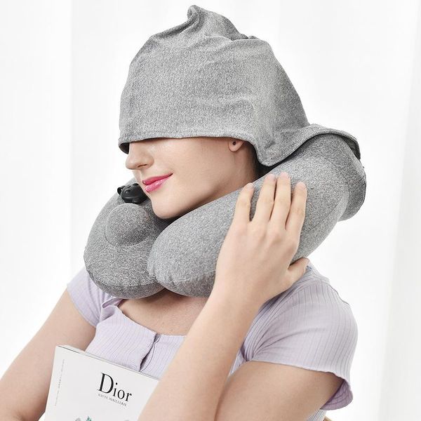 

pillow travel neck for airplane sleeping 100% memory foam adjustable pillows with hat rest good 7067