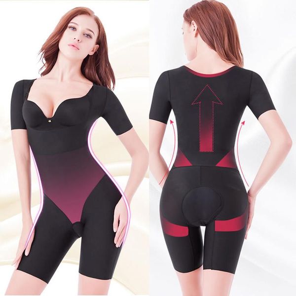 

women's shapers slimming full body shaper bodysuit belly waist reducing girdles shapewear suit bulifter open crotch postpartum underwea, Black;white