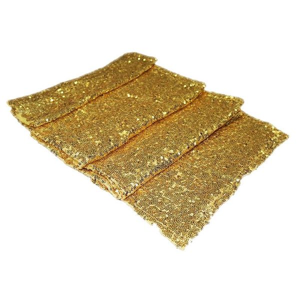 

rectangle glitter sequin table runners cloth rose gold wedding xmas party decor 30cmx240cm
