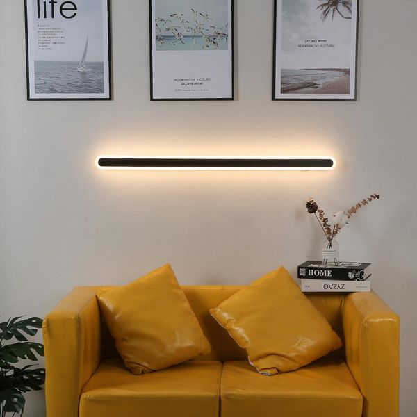 

wall lamps long strip led light living room decoration soft home decor lamp bathroom porch modern nordic style simple sconce