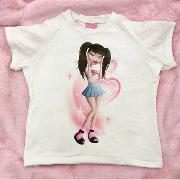 

vintage y2k street rock women rap hip hop harajuku original couple gothic sh, White
