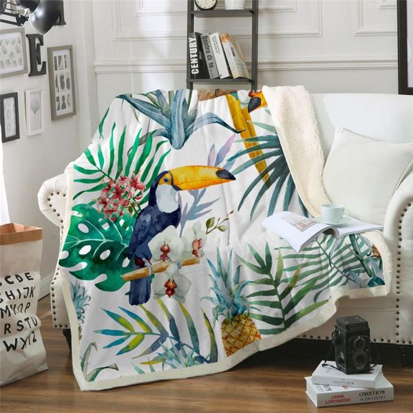 

toucan birds 3d printed sherpa blanket couch quilt cover travel bedding outlet velvet plush throw fleece bedspread blankets