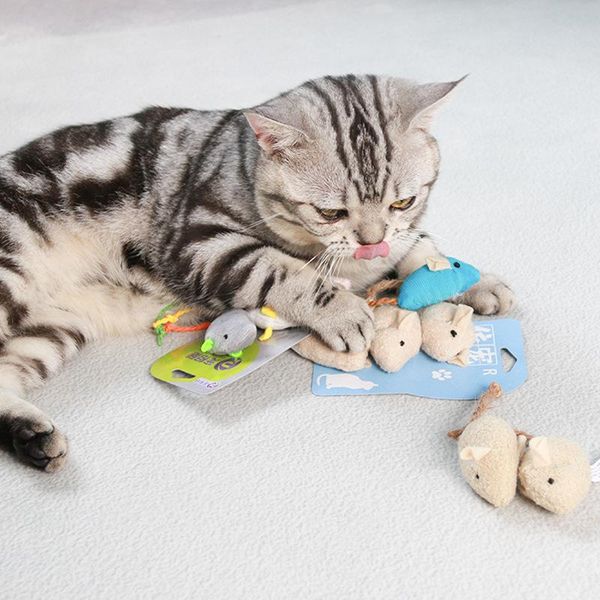 

cat toy mouse mixed loaded black white toys teaser kitty kitten funny sound squeaky for cats pet mice