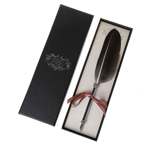 

fountain pens vintage quill dip white feather pen calligraphy writing supplies dropship