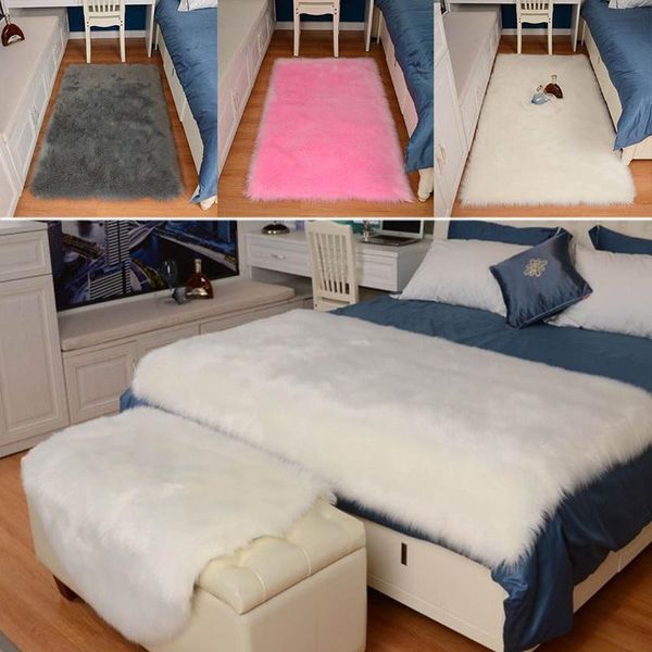 

carpets artificial wool carpet rectangle/square garnish faux mat seat pad plain skin fur fluffy area rugs washable home textile