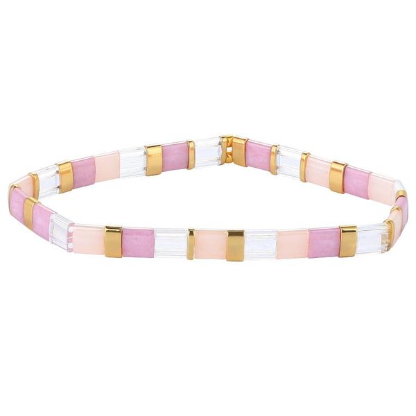 

charm bracelets kelitch women tila beads bracelet handmade stack friendship stretch gift pulseiras atacado, Golden;silver