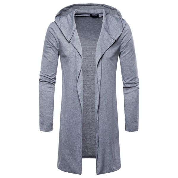 

men's trench coats autumn long hooded men casual thin style male fashion outwear sleeve coat 1gc5, Tan;black