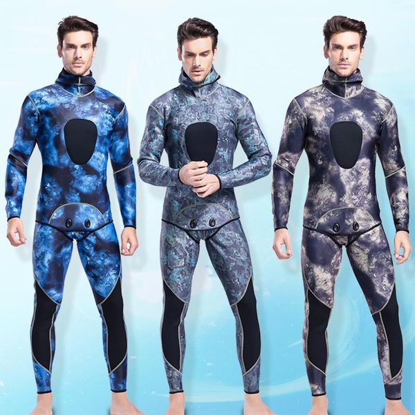 

outdoor wading hunting suit camouflage high-elastic warm diving men's snorkeling split swimwear swim wear