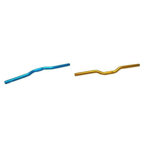 

bike handlebars &components 2 pcs bicycle handlebar road swallow 25.4 x520mm steering wheel for bicycle, golden & blue