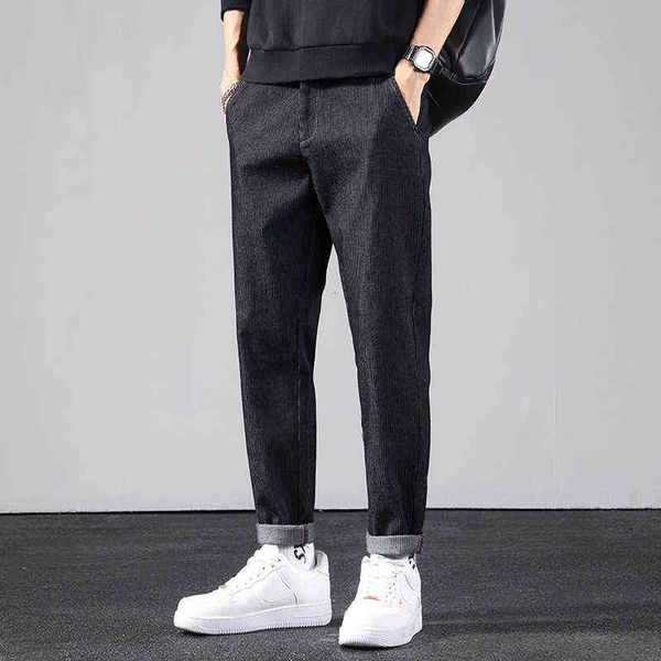 

jeans boys' 2021 autumn korean version trend versatile casual black slim men's pants, Blue
