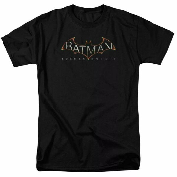 

batman arkham knight logo t shirt licensed comic book tee black, White;black