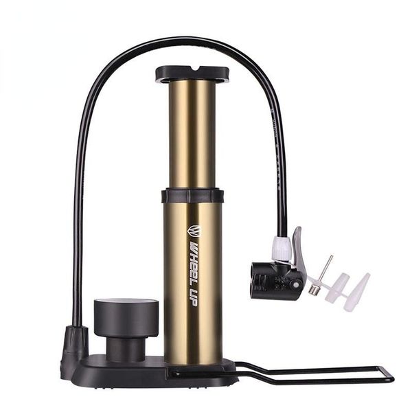 

bike pumps bicycle pump inflator 160psi gauge foot pedal portable floor air external hose fits presta schrader pmp014