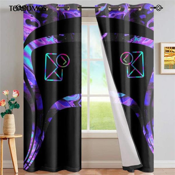

envelope mailer postman design pattern blackout curtains modern bedroom decor thermal insulated grommet drapes curtain &