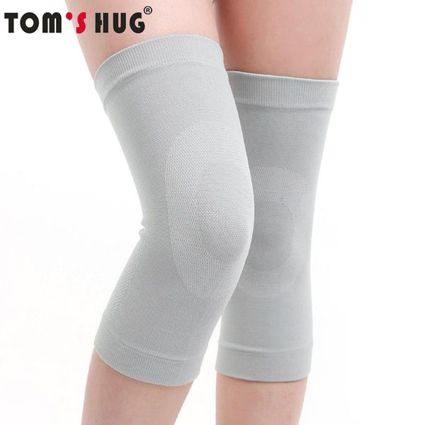 

elbow & knee pads 1 pair high elastic sport support pad tom's hug pressure reducing ring kneepad summer air conditioning room thin warm, Black;gray