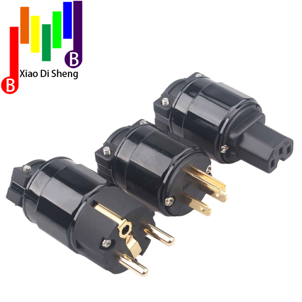

smart power plugs electric hifi audio fi-11 15a 125v matihur 24k gold plated us male iec female nema eu ac connector plug