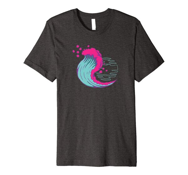 

aesthetic vaporwave offline wave gift premium t-shirt, White;black