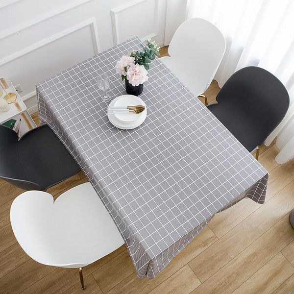 

table cloth grey plaid dinner tablecloth nordic style home decor pvc waterproof desk tea tablc cover mat quality picnic carpet 1pc