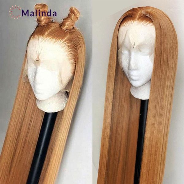 

lace front wigs brown blonde highlights 13x6 hd transparent silk straight light human hair1, Black;brown