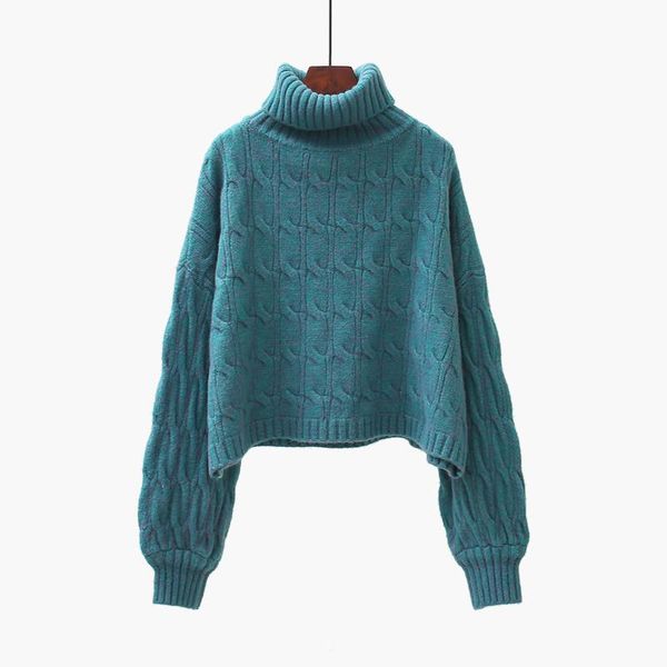 

women's sweaters 5 colors cashmere sweater women turtleneck pullovers solid korean lady jumper oversized winter short knit christmas, White;black