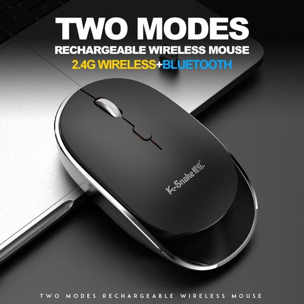 

mice bm800 wireless bluetooth-compatible mouse 5.1bt+2.4g dual-mode private mode mute and charging notebook