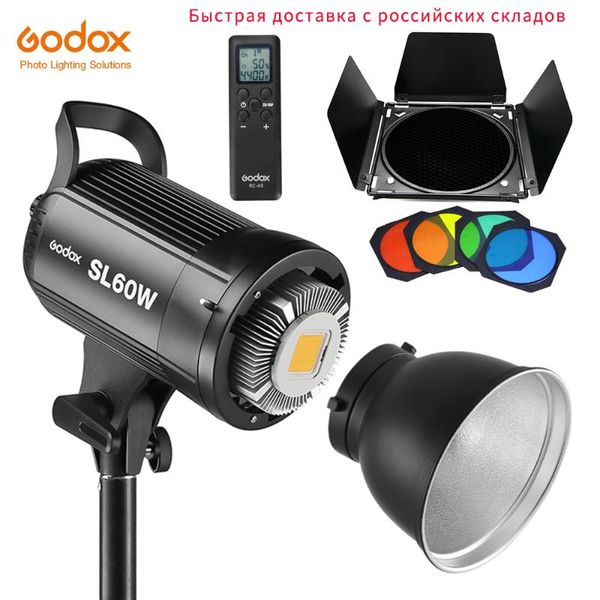 

godox led video light sl-60w sl60w 5600k white version continuous bowens mount for studio recording flash heads