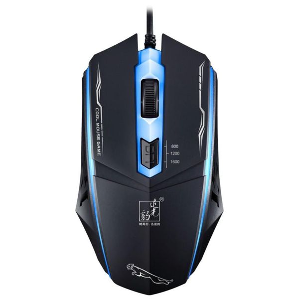 

wired gaming mouse 1600dpi adjustable 4 buttons led optical professional gamer mause computer mice for pc laptop