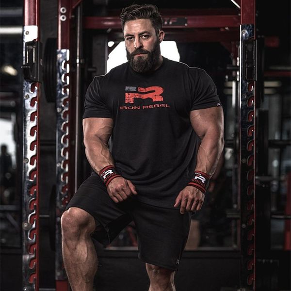 

t shirts black short sleeve cotton t-shirt gym t shirt men casual print bodybuilding sport tee summer fitness clothing, White;black