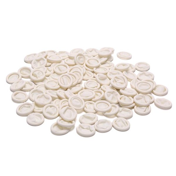 

100pcs natural rubber gloves finger cots latex fingertip protective disposable