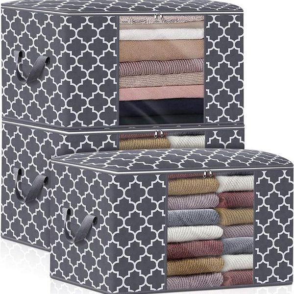 

storage boxes & bins foldable container quilt bag closet box dustproof organizer