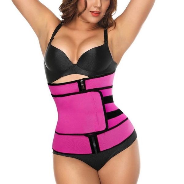 

women's shapers 2021 body shaper waist trainer belt women postpartum belly slimming underwear modeling strap shapewear tummy fitness co, Black;white