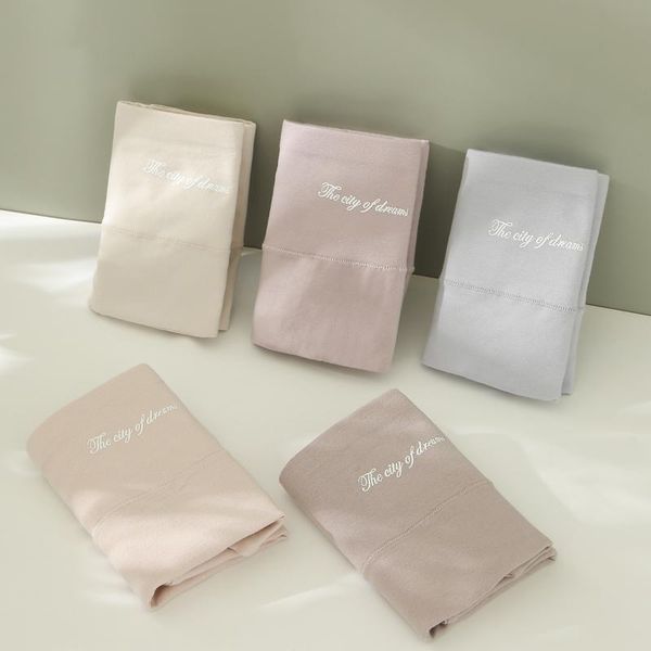 

women's panties 5pcs lot women underwear seamless set soft elastic cotton solid color without fading livraison gratuite size -2xl, Black;pink