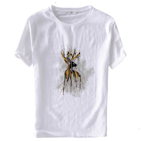 

women's t-shirt algodo e linho bordado shirt vero t-shirt branco dos moda casual camisas de t para homens tshirt s masculinos camiseta, White